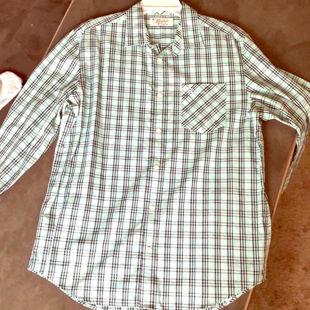 Button up. Long sleeve. Collar